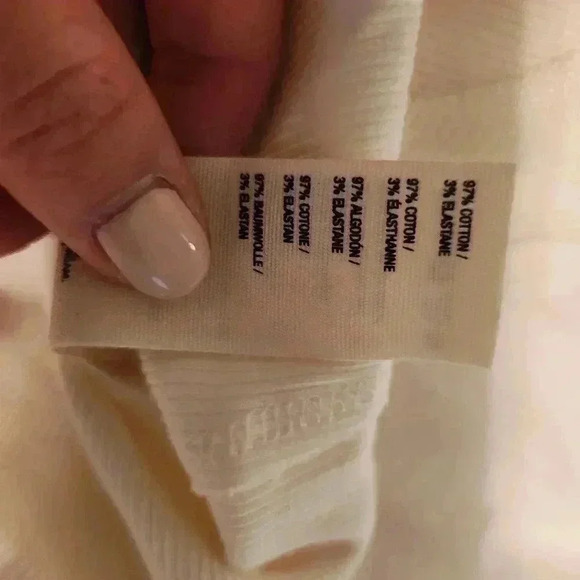 FREE PEOPLE off white tank top Halter knit Rib summer running yoga we the free - Picture 6 of 8